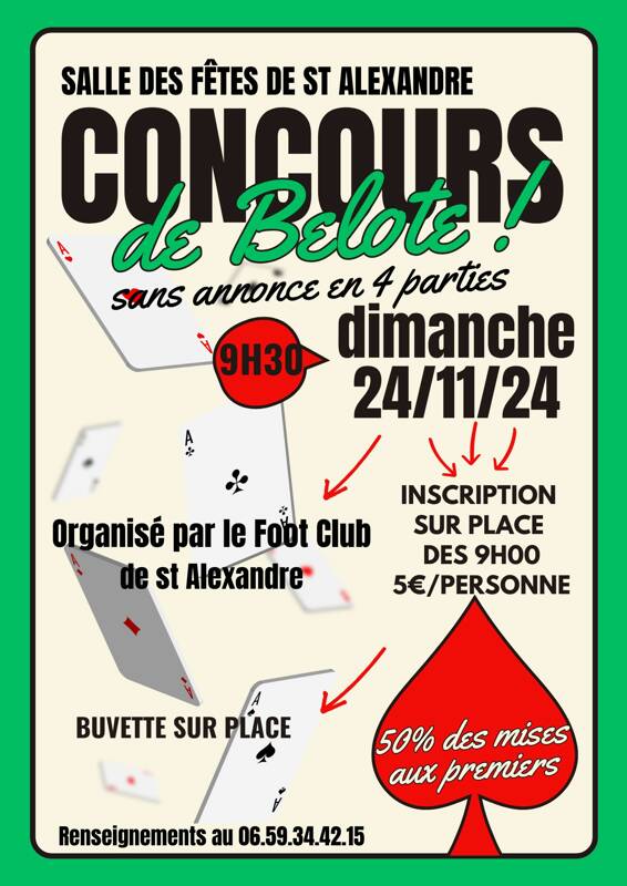 Concours de belote Fcsao