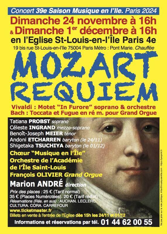 MOZART : REQUIEM. VIVALDI MOTET