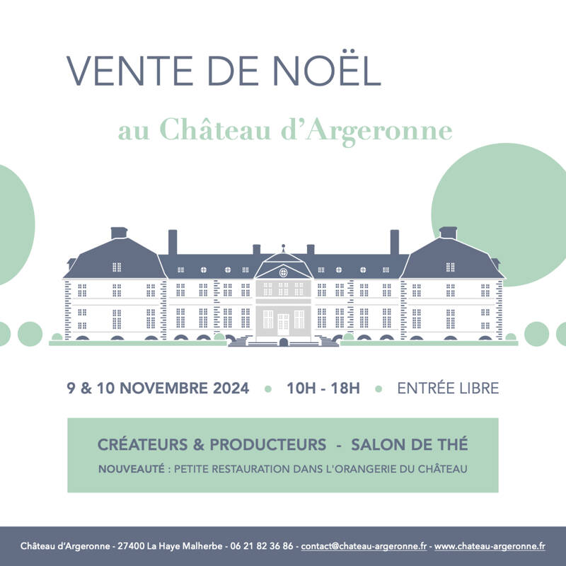 Vente de Noël au Domaine du Château d'Argeronne