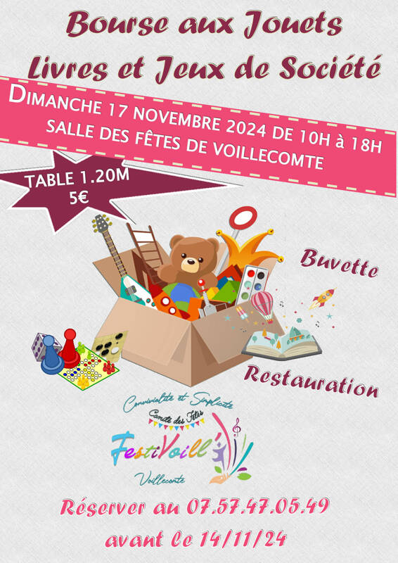 Bourse aux jouets, livres et jeux de société