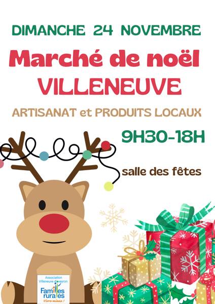 Marché de Noël 24 novembre à Villeneuve d'Aveyron