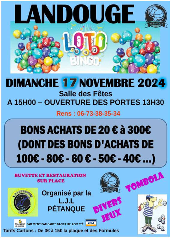 LOTO le DIMANCHE 17 NOVEMBRE