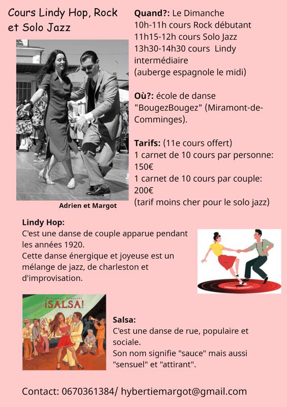 Cours de Rock et de Lindy Hop