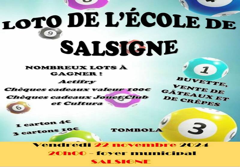 loto de l'école de Salsigne