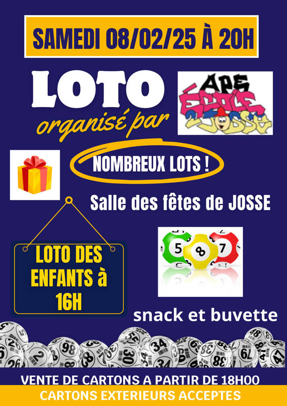 LOTO enfants et adultes  APE de Josse