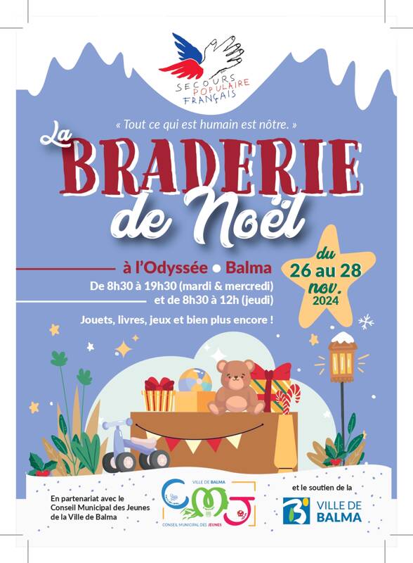 BRADERIE DE NOEL du Secours Populaire Balma