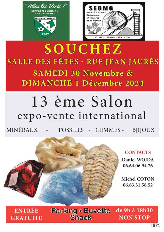 13ème salon international de Minéraux et fossiles