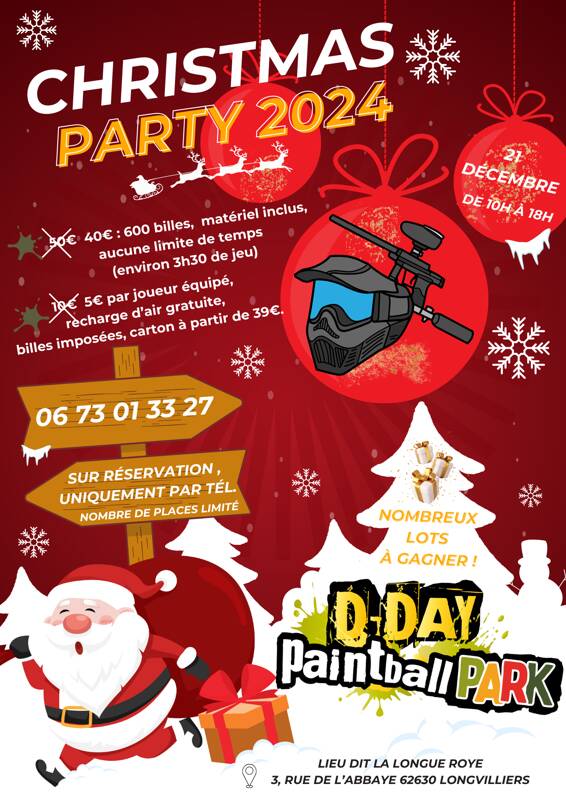 Partie paintball de Noel