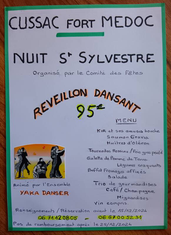 Réveillon dansant de la Saint Sylvestre