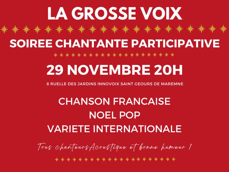 Soirée chantante participative - La grosse voix