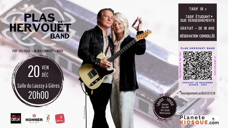 Concert guitares, harmonicas, PLAS-HERVOUËT-BAND