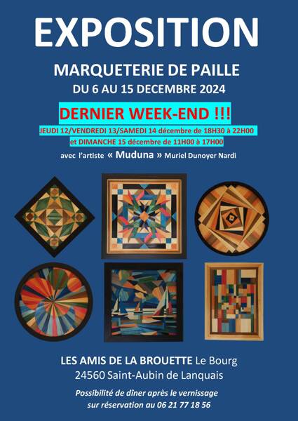 EXPOSITION MARQUETERIE DE PAILLE MUDUNA