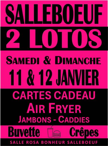 Double loto 11 & 12 janvier 2025