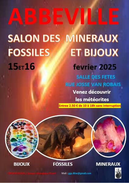 salon des minéraux, Fossiles, Bijoux et Météorites D'Abbeville