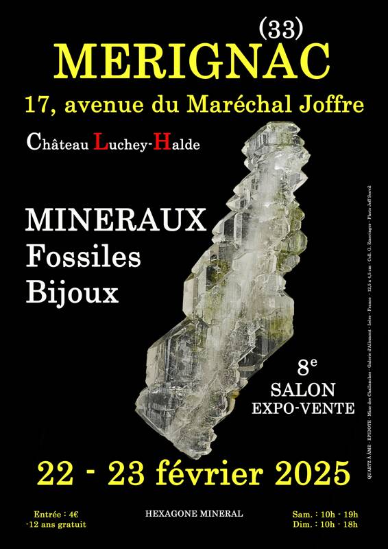 8e SALON MINERAUX FOSSILES BIJOUX de MERIGNAC (Gironde)