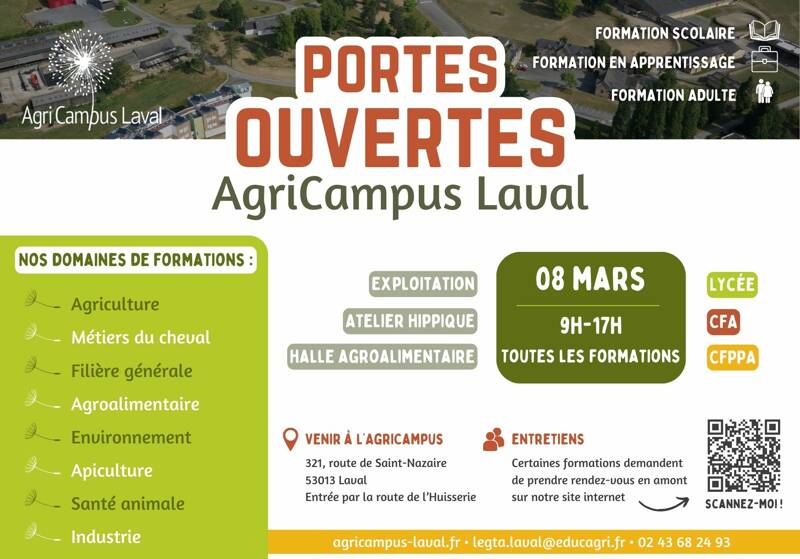 Journée Portes Ouvertes à l'AgriCampus Laval