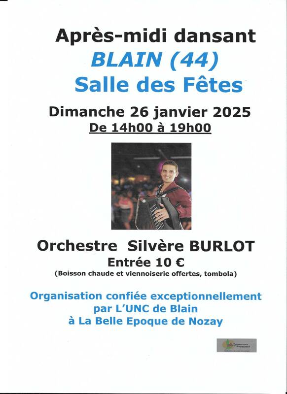 Après-midi dansant à Blain avec Silvère BURLOT le 26/01/2025