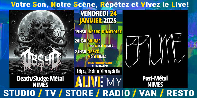 OBSYD et BRUME Soirée METAL NIMOIS NOTYOURLIVE