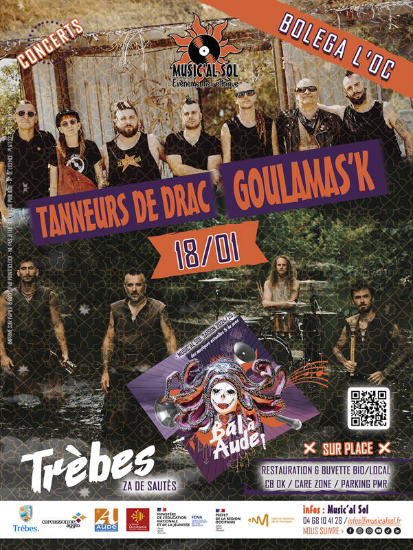 Concerts de TANNEURS DE DRAC + GOULAMAS’K