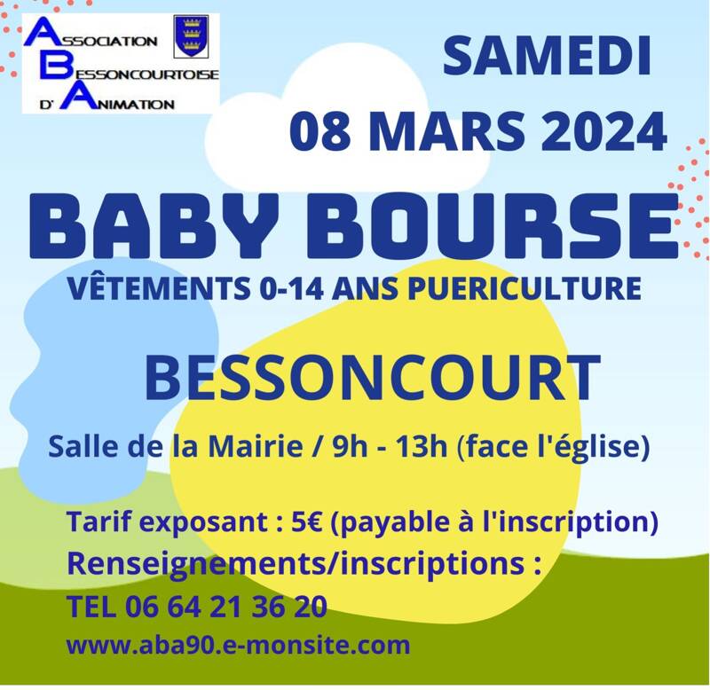 Baby Bourse, puériculture et vêtements 0-14 ans