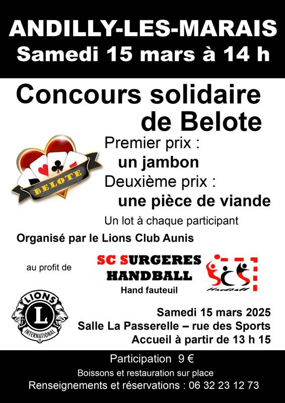 Concours de belote solidaire