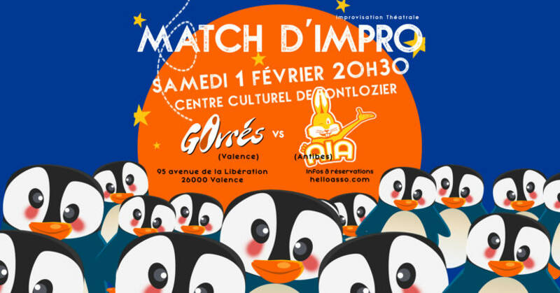 Match de théâtre d'improvisation Givrés vs. AIA