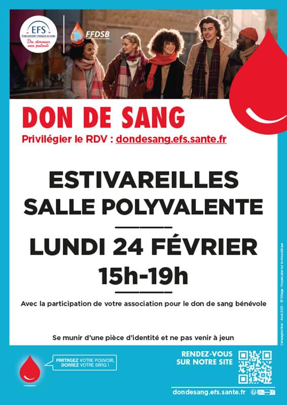 COLLECTE DON DE SANG ESTIVAREILLES 24.02.25