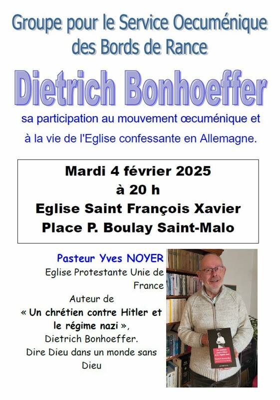 Conférence :Dietrich Bonhoeffer