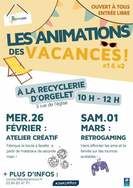 Les animations des vacances