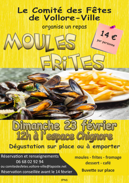 Repas Moules Frites