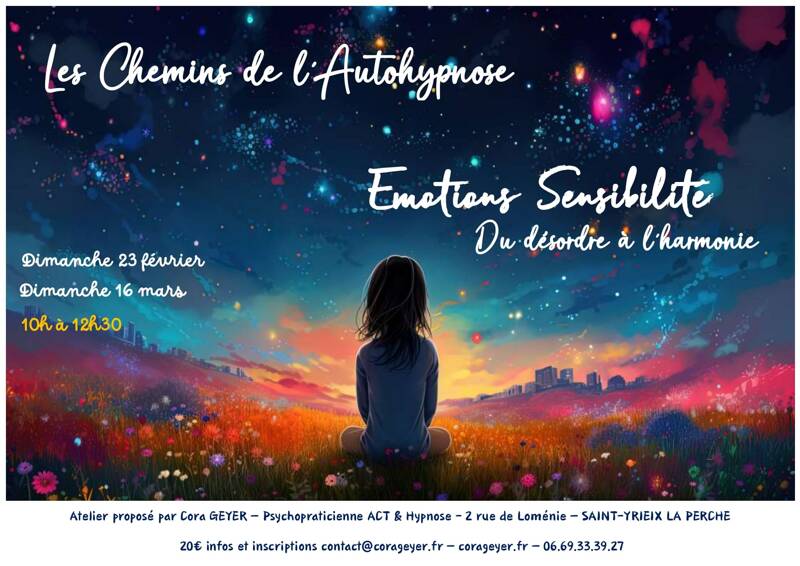 Atelier Hypnose ACT : Emotions et Haute sensibilité