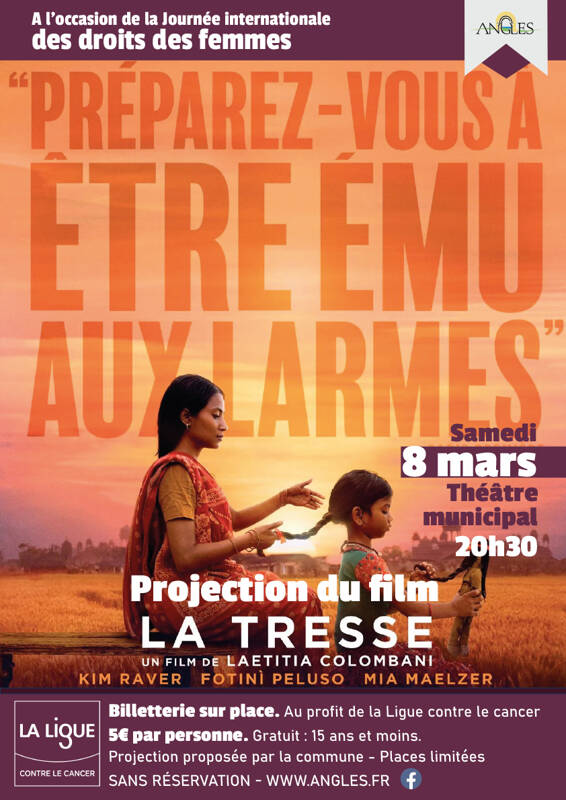 Diffusion du film La Tresse