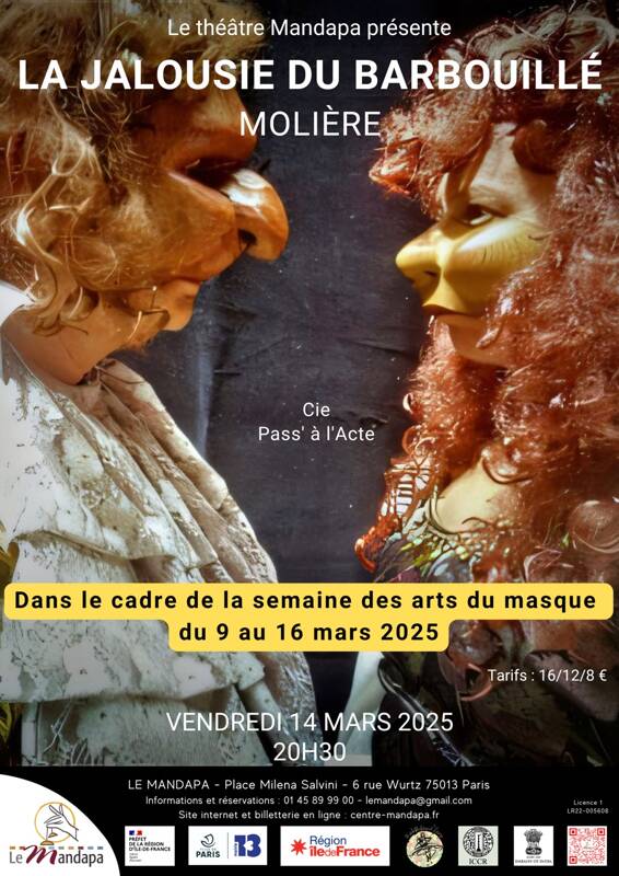 La jalousie du barbouillé - Molière - théâtre masqué