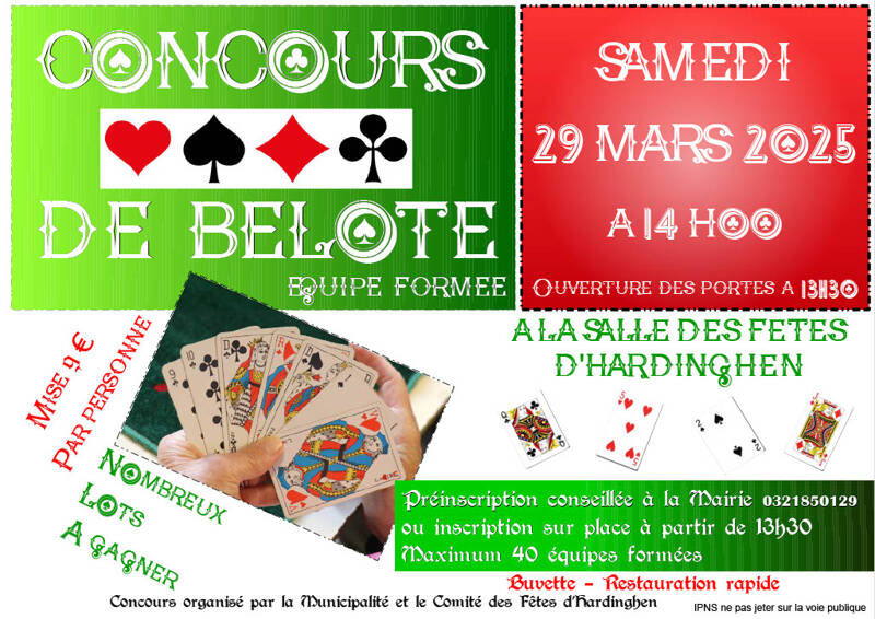 CONCOURS DE BELOTE