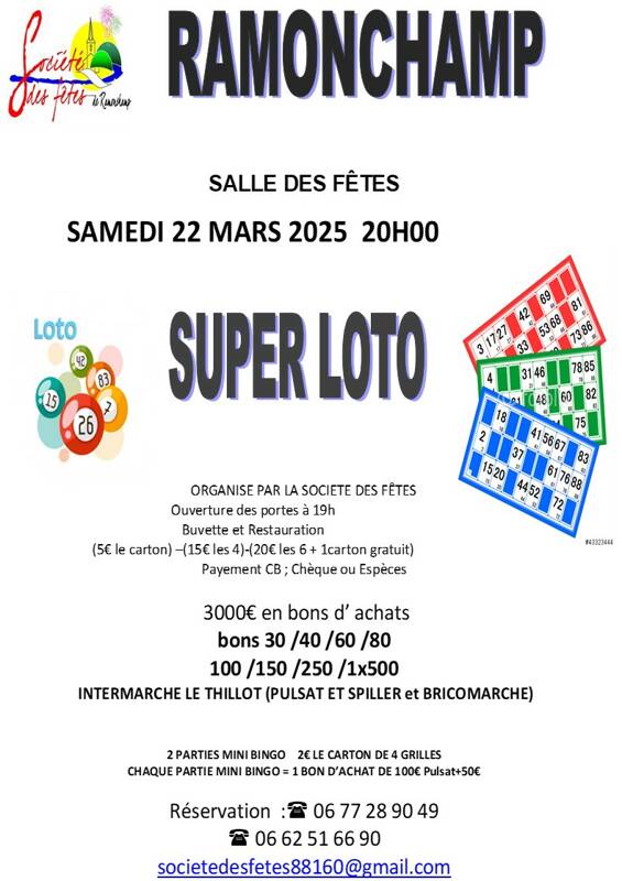SUPER LOTO à RAMONCHAMP