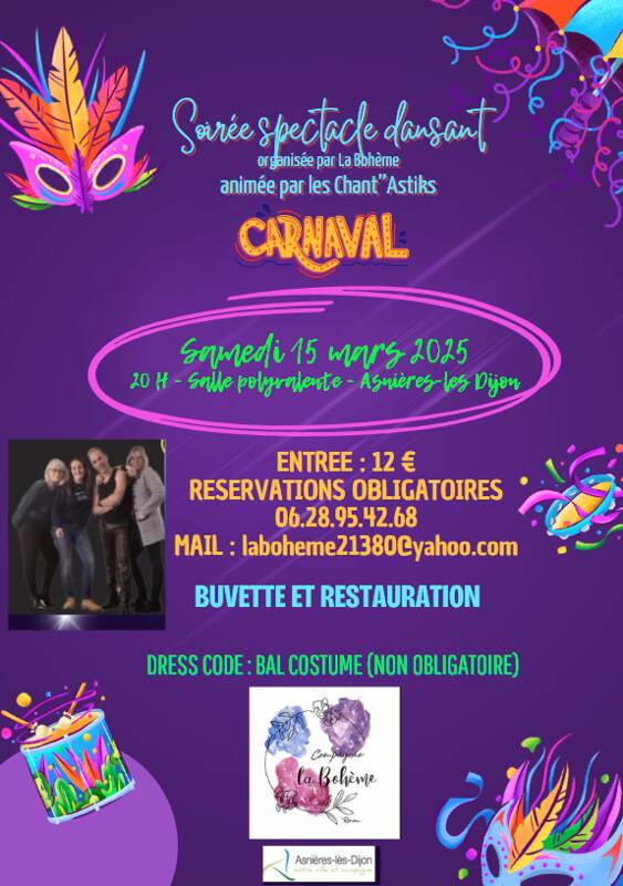 Soirée spectacle dansant carnaval