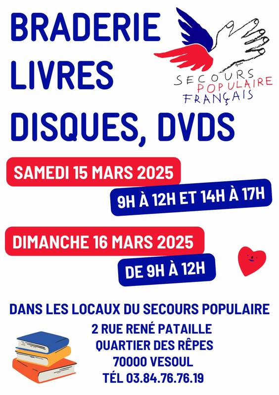 Braderie Livres, disques, dvd