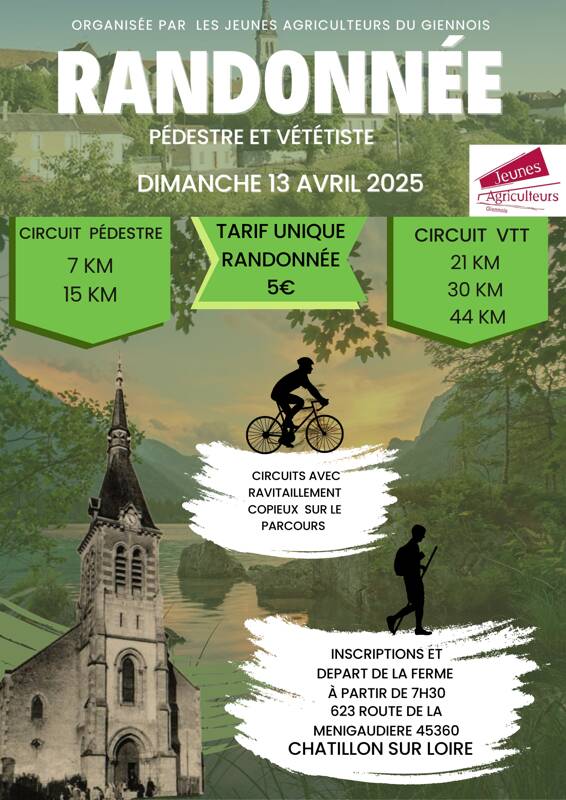 Randonnée Pédestre et VTT à Chatillon sur Loire