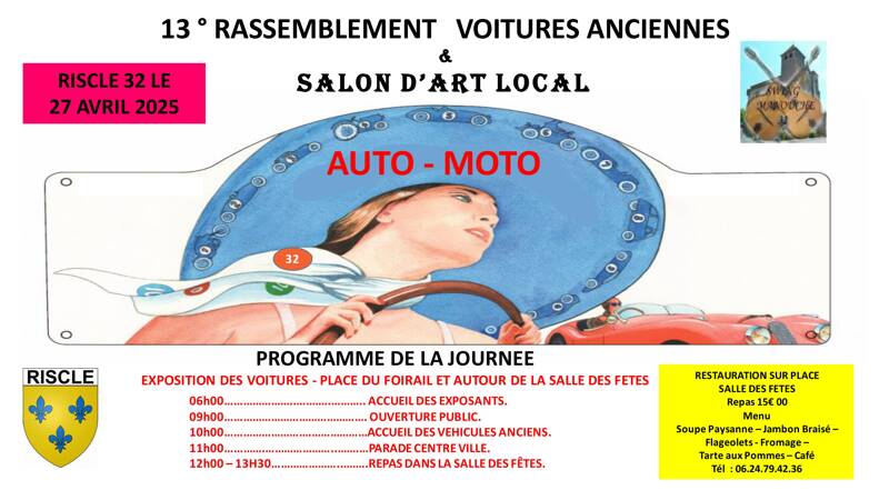 Rassemblement voitures de collection et Salon D'art Local