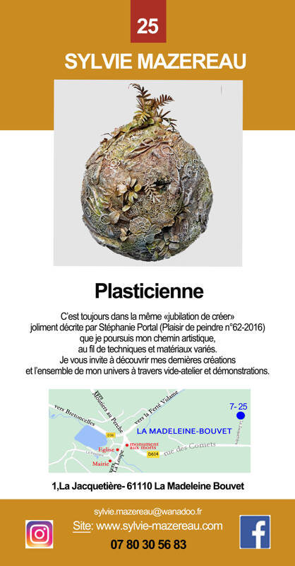 L'artiste plasticienne Sylvie Mazereau ouvre son atelier