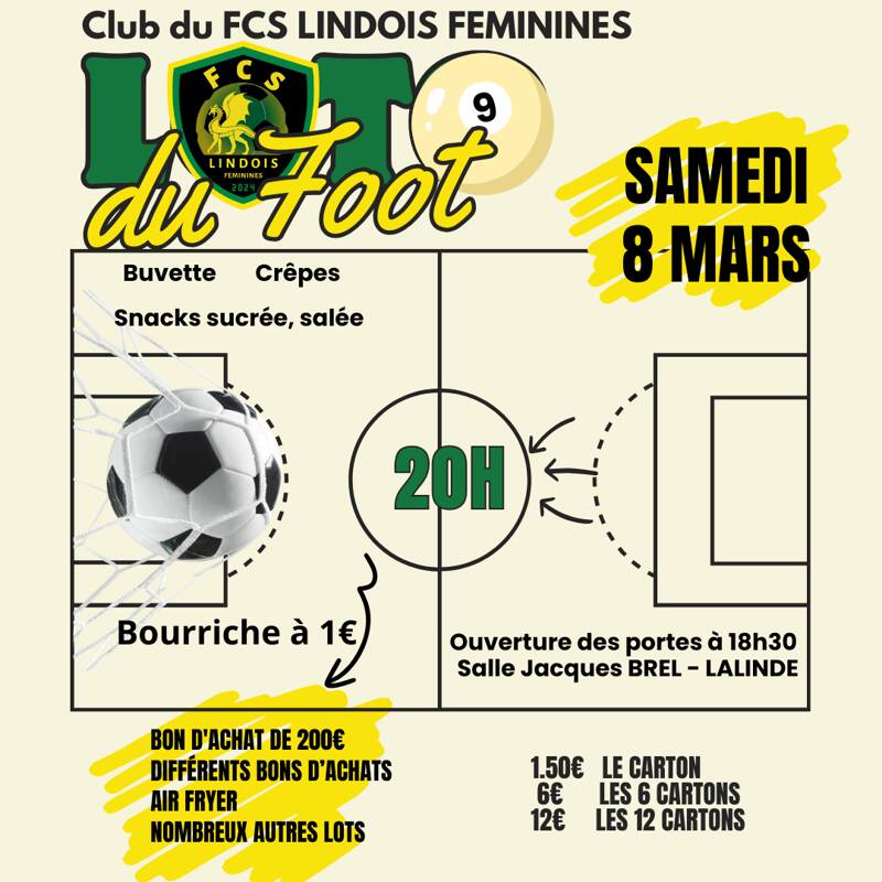 Quine du FCS Lindois Féminines