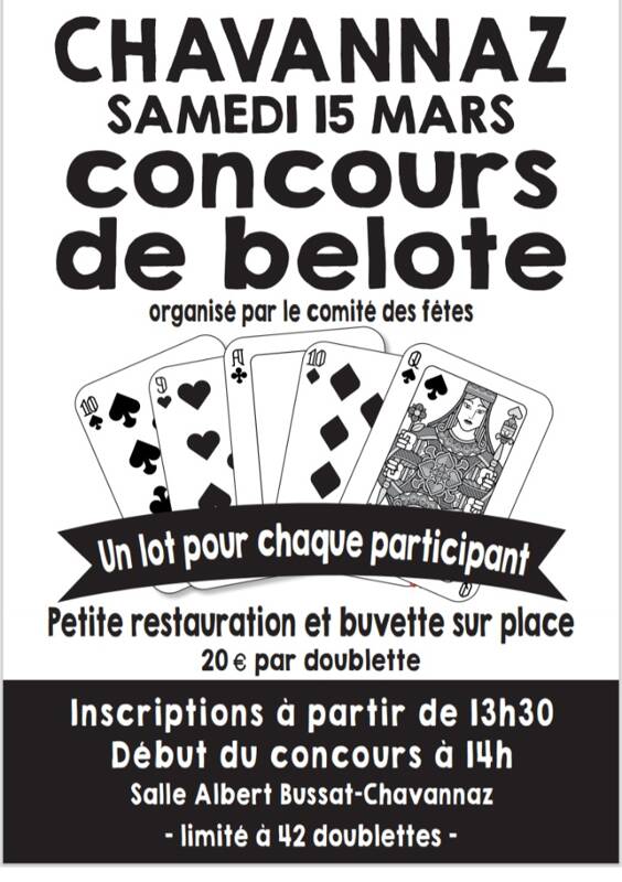 Concours de belote Chavannaz