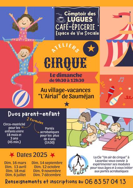 Atelier circo-motricité ( duos parents-enfants)