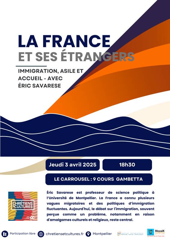 Conférence d’Eric Savarèse : la France et ses étrangers