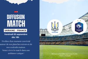 photo Diffusion match de foot Ukraine France au Bar du Gaée