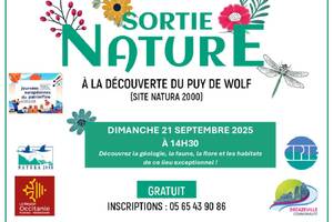 Sortie nature à la découverte d'un site Natura 2000 exceptionnel : le Puy de Wolf !