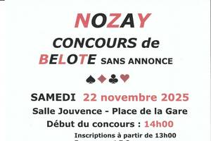 photo Concours de belote sans annonce à Nozay le 22/11/2025