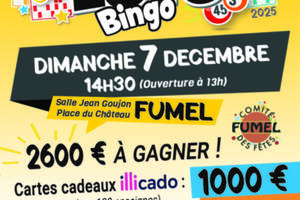 SUPER LOTO 07/12 - Comité des fêtes Fumel - 1000 € à la dernière partie !