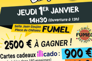 photo SUPER LOTO 01/01/26 - Comité des fêtes Fumel - 900 € à la dernière partie !
