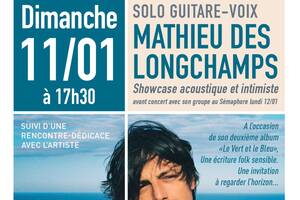 photo Mathieu des Longchamps - Show case intimiste - Guitare/voix